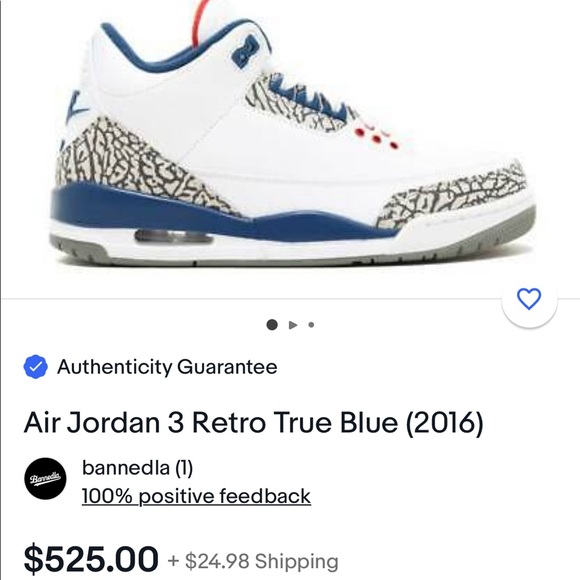Jordan three retro true blue and red
